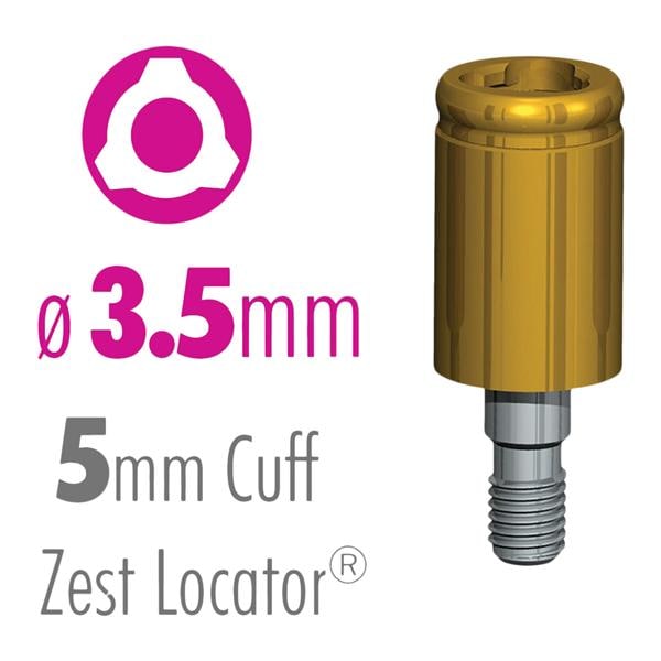 Zest LOCATOR Abutment 3.5 mm x 5 mm Ea