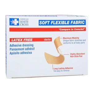 Bandage Adhesive Fabric Softflex 1x3" Tan 100/Bx, 12 BX/CA