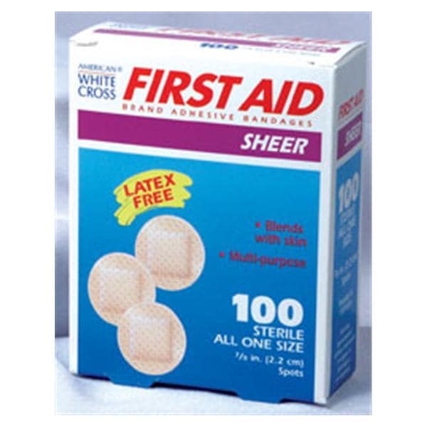 Bandage Spot Plastic Film 7/8" Sheer 100/Bx