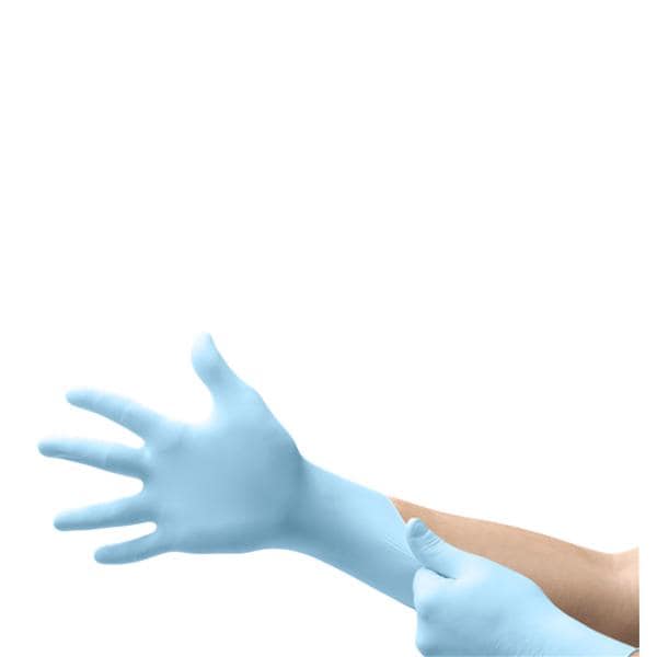 Micro-Touch Denta-Glove Exam Gloves Medium Blue Non-Sterile, 10 BX/CA