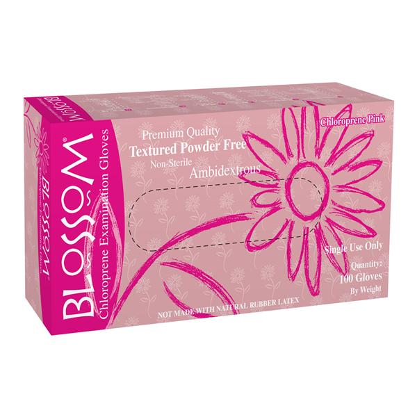 Blossom Exam Gloves Medium Pink Non-Sterile