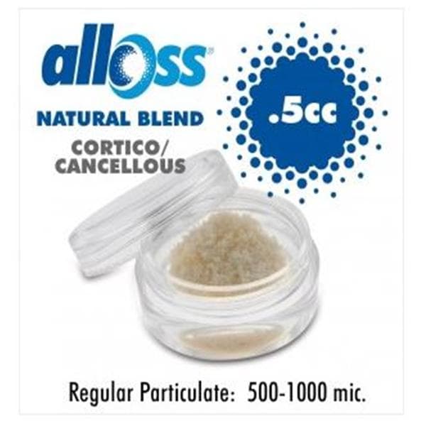 alloOss Bone Particulate Cortico / Cancellous 500-1000 Microns 0.5 cc Ea