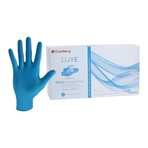 Luxe Exam Gloves X-Small Azure Blue Non-Sterile