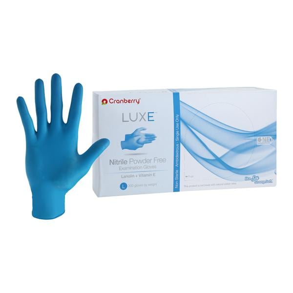 Luxe Exam Gloves Large Azure Blue Non-Sterile