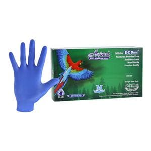 Avianz EZ Don Exam Gloves Medium Blue Non-Sterile