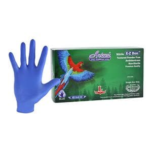 Avianz EZ Don Exam Gloves Large Blue Non-Sterile