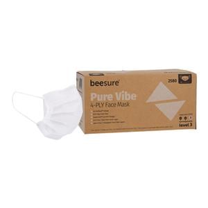 BeeSure Vibe Masque Bande auriculaire Antibuée ASTM niveau 3 Blanc  50/boîte