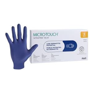 Micro-Touch NitraFree Exam Gloves Small Blue Non-Sterile