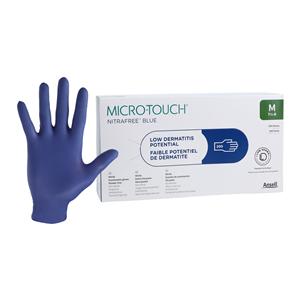 Micro-Touch NitraFree Exam Gloves Medium Blue Non-Sterile