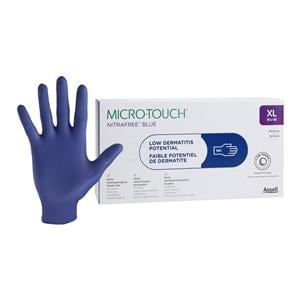 Micro-Touch NitraFree Exam Gloves X-Large Blue Non-Sterile