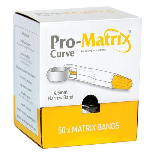 Pro-Matrix Bande pour matrice Courbé Étroit 4,5 mm 50/boîte