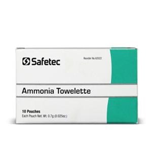 Safetec Ammonia Inhalant Wipes 15-30% 10/Bx