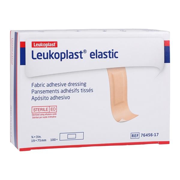 Leukoplast Strip Bandage Elastic/Fabric 3/4x3" Tan Sterile 100/Bx, 12 BX/CA