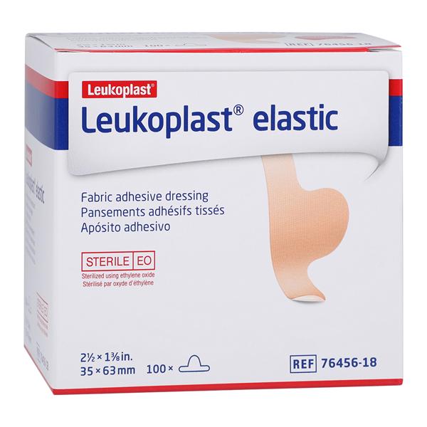 Leukoplast Adhesive Bandage Elastic/Fabric 2.5x1.38" Tan Sterile 100/Bx, 12 BX/CA