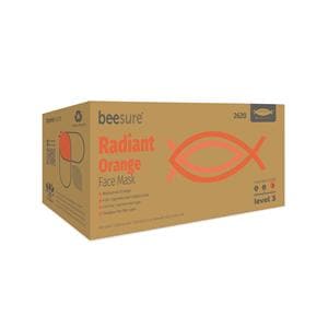 BeeSure Face Mask Face Mask ASTM Level 3 Orange 40/Bx