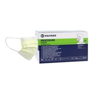 Tecnol Procedure Mask ASTM Level 1 Fog-Free Strip Yellow Adult 50/Bx