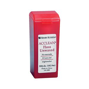 Acclean Soie dentaire Non ciré 200 vg Bobine Sans saveur Ch.