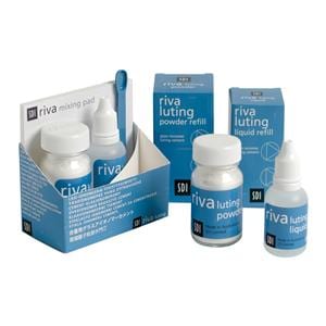 Riva Luting Glass Ionomer Powder & Liquid Luting Cement Kit Ea