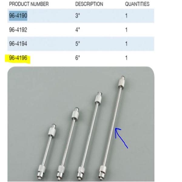 Extender Needle Stainless Steel Ea