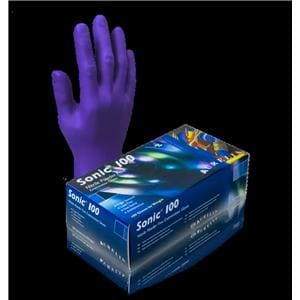 Sonic Nitrile Exam Gloves Large Cobalt Blue Non-Sterile