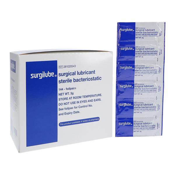 Surgilube Lubricant 3gm Packet 144/Bx