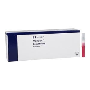 Monoject Aiguille Embase en plastique Cal. 25 Court Rouge 100/boîte