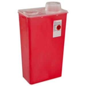 Contenant de stérilisation Objets tranchants 1 gal Petit Rouge/Transp. Ch.