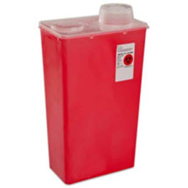 Contenant de stérilisation Objets tranchants 1 gal Petit Rouge/Transp. Ch.