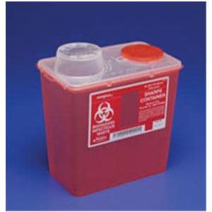 Contenant Objets tranchants 2 gal Fermeture papillon Rouge/Transp. Ch., 20 EA/CA