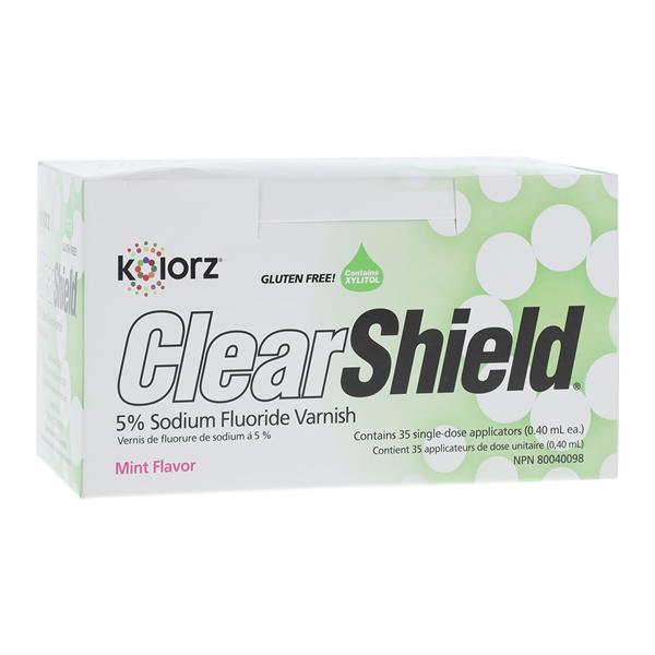 Kolorz ClearShield Fluoride Unit Dose 5% NaF 0.4 mL Mint 35/Bx