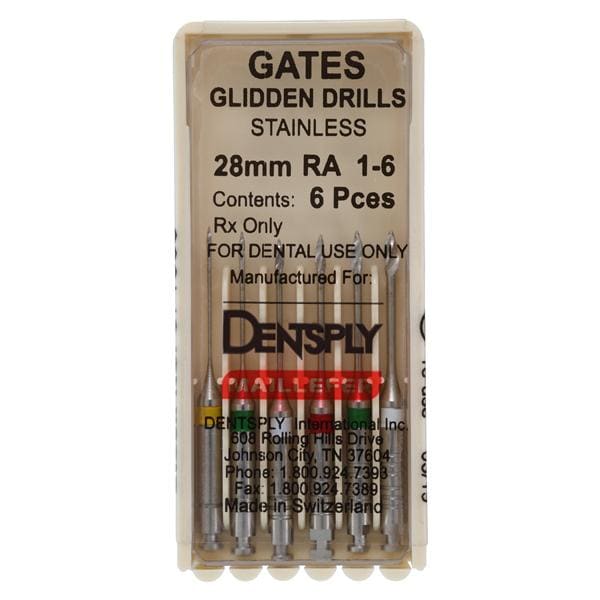 Gates Glidden Drill 28 mm Size 1-6 Pk