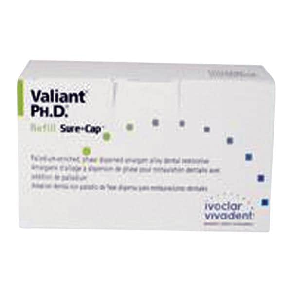 Valiant Ph.D SureCap Alloy Capsules Double Spill Regular Set 50/Bx