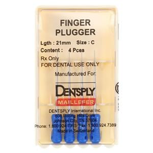 Finger Plugger 21 mm C Blue Conical 4/Pk