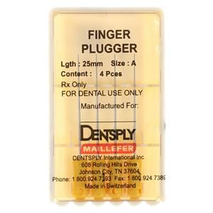 Finger Plugger 25 mm Size 20 A Yellow Conical 4/Pk