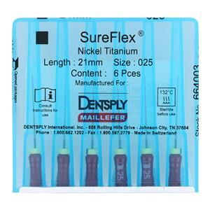 SureFlex Hand File 21 mm Size 25 Nickel Titanium Red 6/Pk