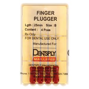 Finger Plugger 25 mm Size 25 B Red Conical 4/Pk