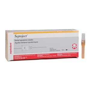 Septoject Aiguille Embase en plastique Cal. 27 Court Orange 100/boîte