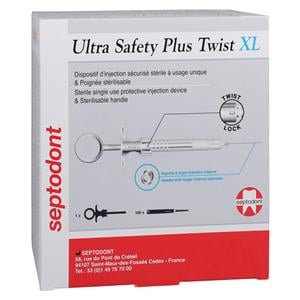 Ultra Safety Plus Twist XL Seringue Autoaspirant Cal. 30 Court Bleu 100/boîte