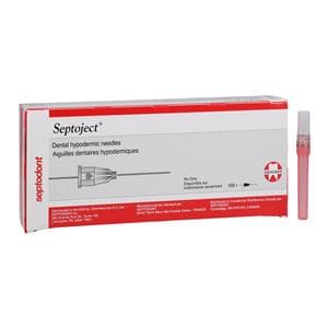 Septoject Aiguille Embase en plastique Cal. 25 Long Rouge 100/boîte