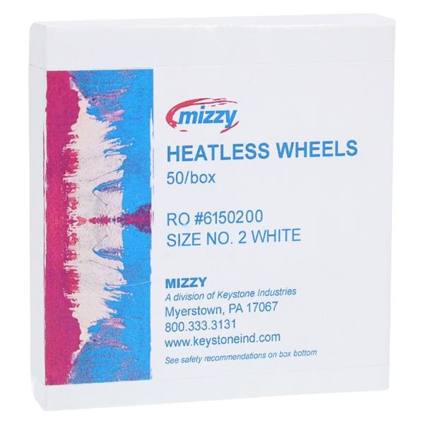 Mizzy Grinding Wheels Heatless #2 White 50/Bx