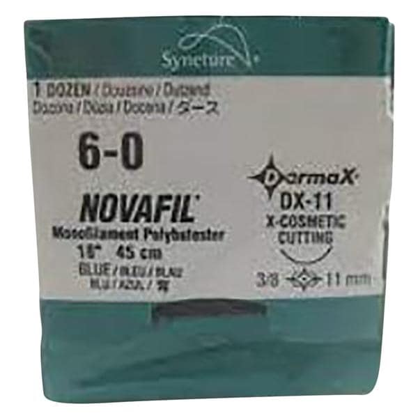 Novafil Suture 6-0 Polybutester C-1 Blue 18" Monofilament Ca