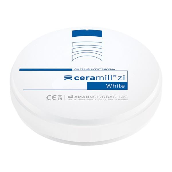 Ceramill ZI Zirconia Disc CAM White 98x25 Ea