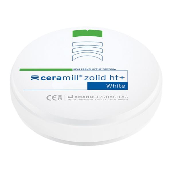 Ceramill Zolid HT+ Disc Zirconia White 71x25 Ea