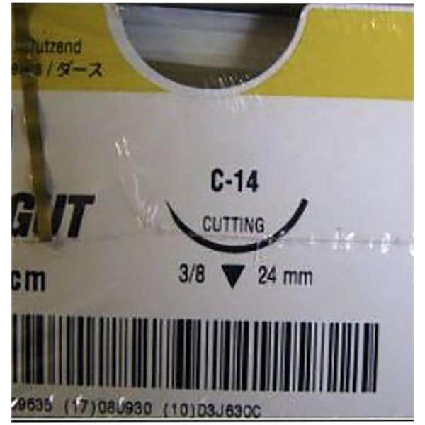 Surgigut Suture 3-0 Plain Gut C-14 Undyed 30" Monofilament Ca