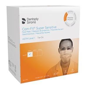 Com-Fit Super Sensitive Earloop Mask ASTM Level 1 White 50/Bx