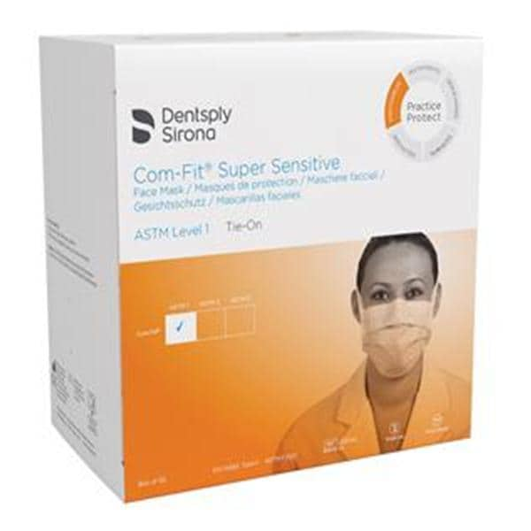 Com-Fit Super Sensitive Earloop Mask ASTM Level 1 White 50/Bx