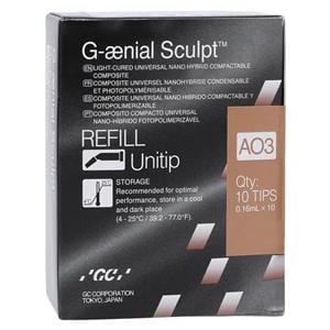 G-aenial Sculpt Unitip Composite AO3 Refill 10/Pk