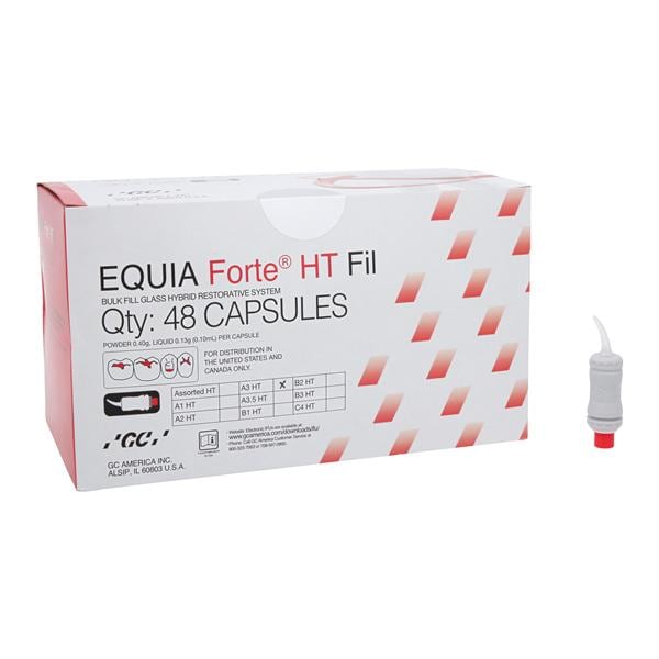 Equia Forte HT Glass Ionomer Capsule A3 Refill 48/Pk