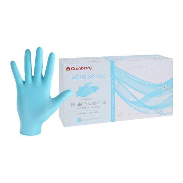 Aqua Source Exam Gloves X-Small Aqua Non-Sterile