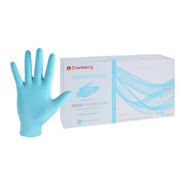 Aqua Source Exam Gloves Small Aqua Non-Sterile